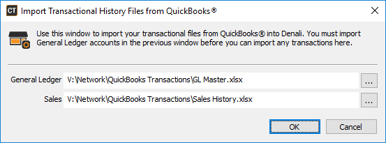 Import Tran History Files from QuickBooks